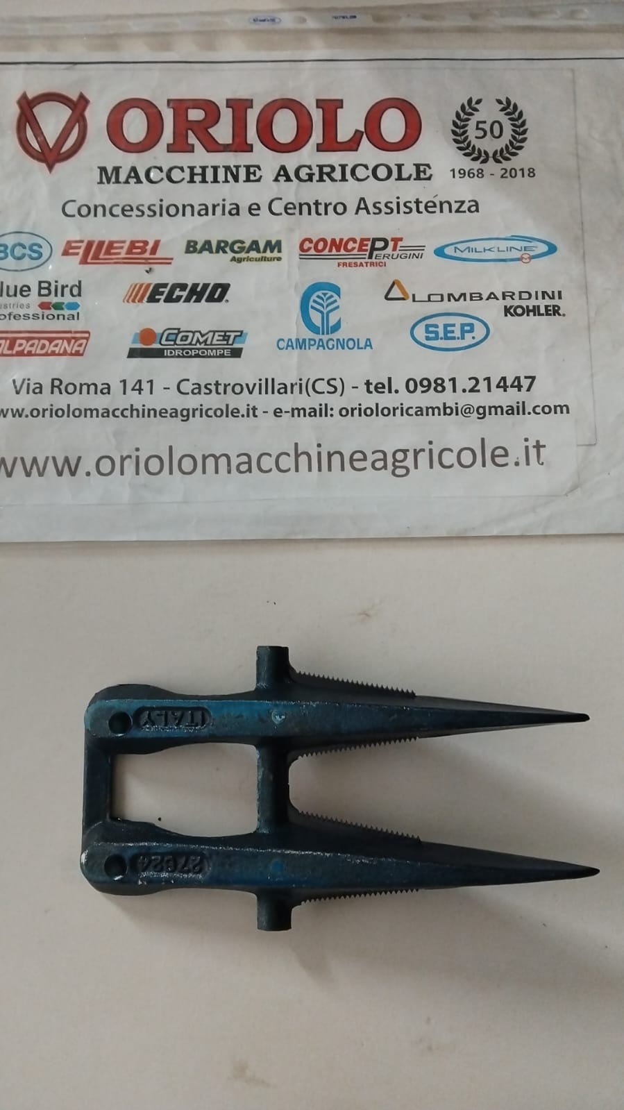 DENTE DOPPIO PER BARRA FALCIANTE